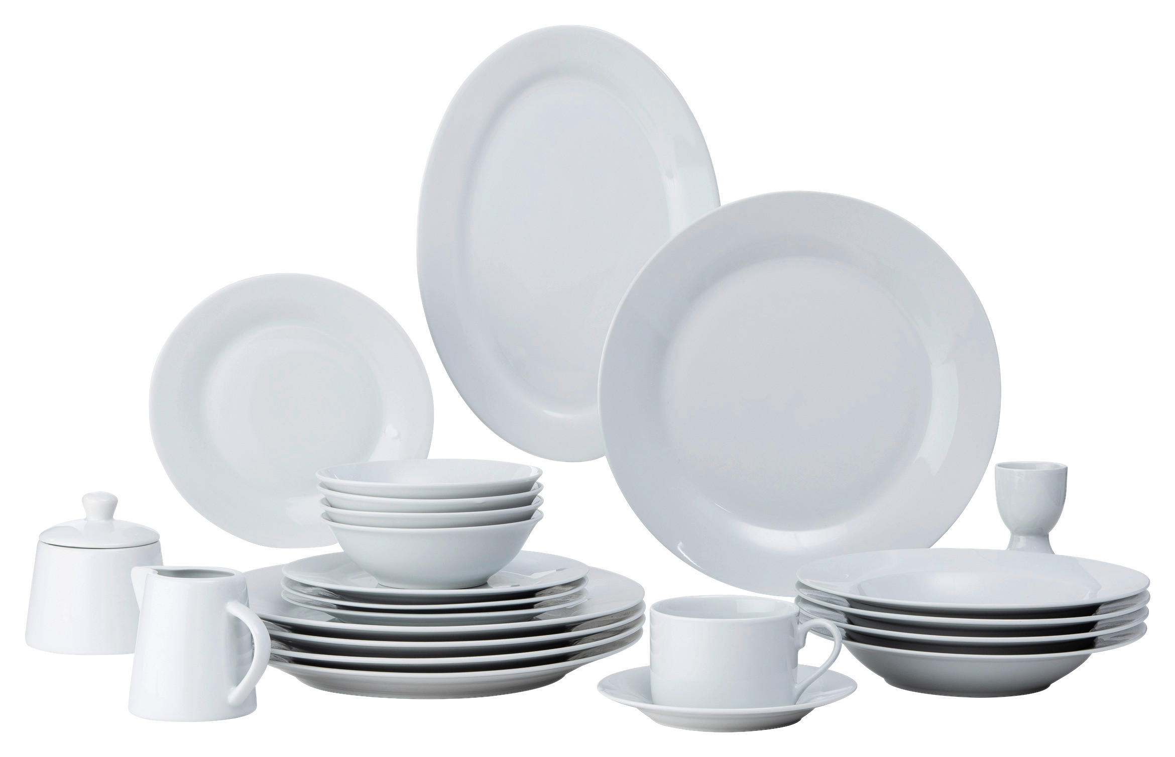 KOMBISERVICE Weiß 60-teilig 8 Personen  - Weiß, LIFESTYLE, Keramik (52/36/36cm)