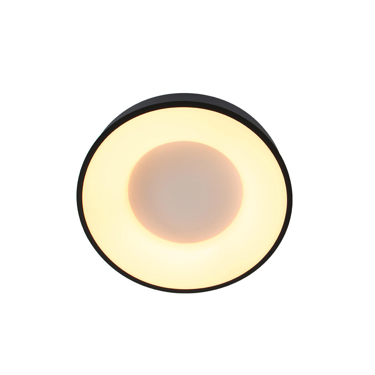 LED-DECKENLEUCHTE 38/9 cm   - Schwarz, Basics, Kunststoff/Metall (38/9cm)
