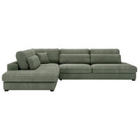 Freisteller von Livetastic ECKSOFA Grün Cord, Plüsch.