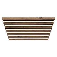 LED-DECKENLEUCHTE HAYDEN 45/45/5 cm   - Dunkelbraun/Schwarz, Natur, Holzwerkstoff/Kunststoff (45/45/5cm) - Globo