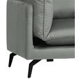 ECKSOFA Grau Samt  - Schwarz/Grau, Design, Textil/Metall (241/200cm) - Carryhome