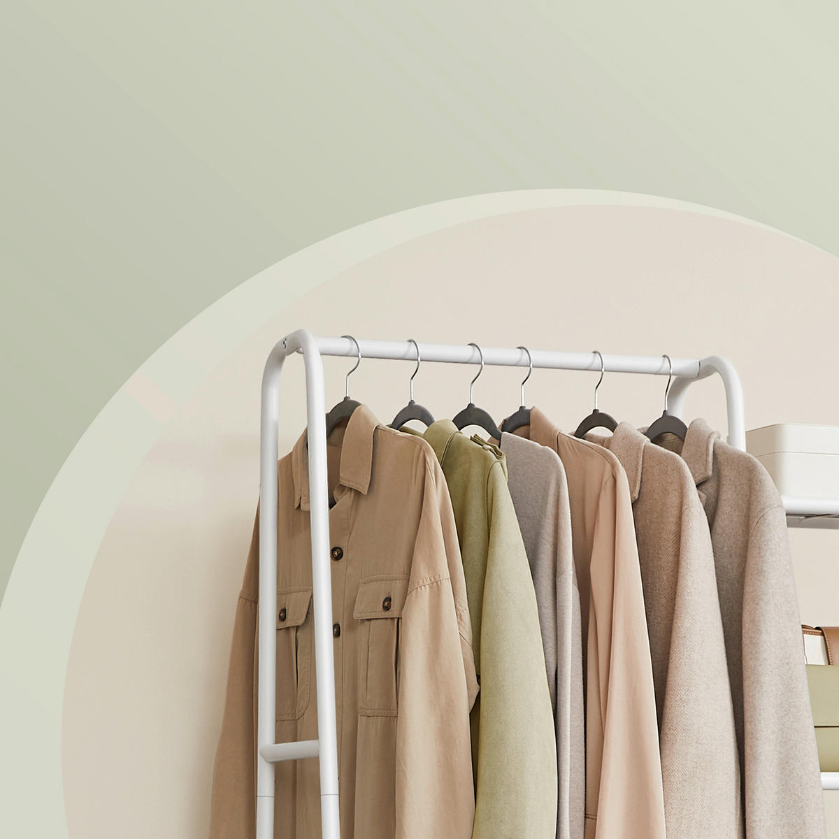 KLEIDERSTÄNDER in Weiß 101,7/153,3/40 cm   - Weiß, Trend, Kunststoff/Metall (101,7/153,3/40cm) - Boxxx