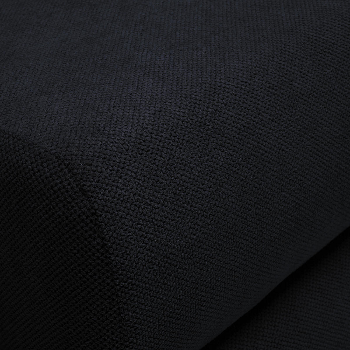 RÉCAMIERE in Flachgewebe Schwarz  - Schwarz, Design, Kunststoff/Textil (171/71-88/93cm) - Cantus