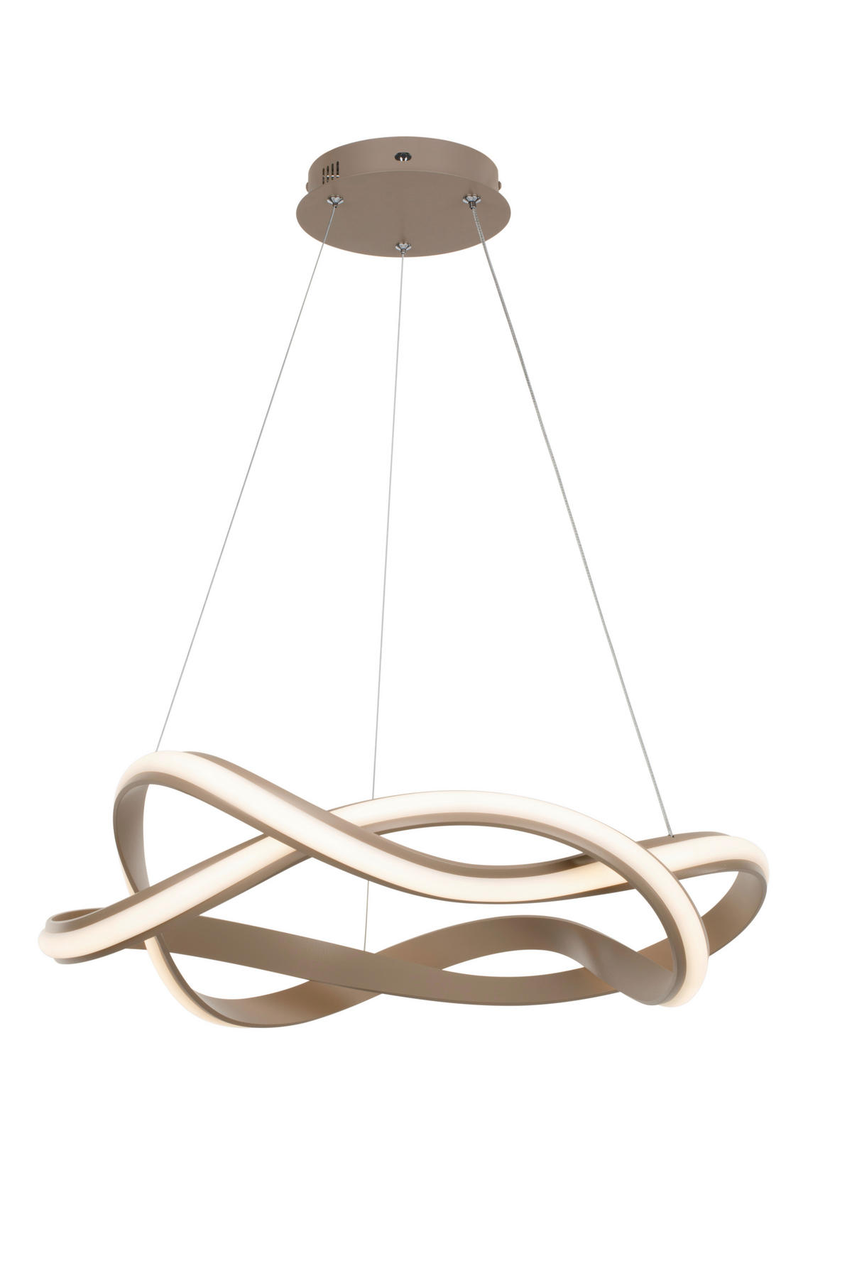 LED-HÄNGELEUCHTE 55/150 cm  - Cappuccino, Design, Kunststoff/Metall (55/150cm) - Novel