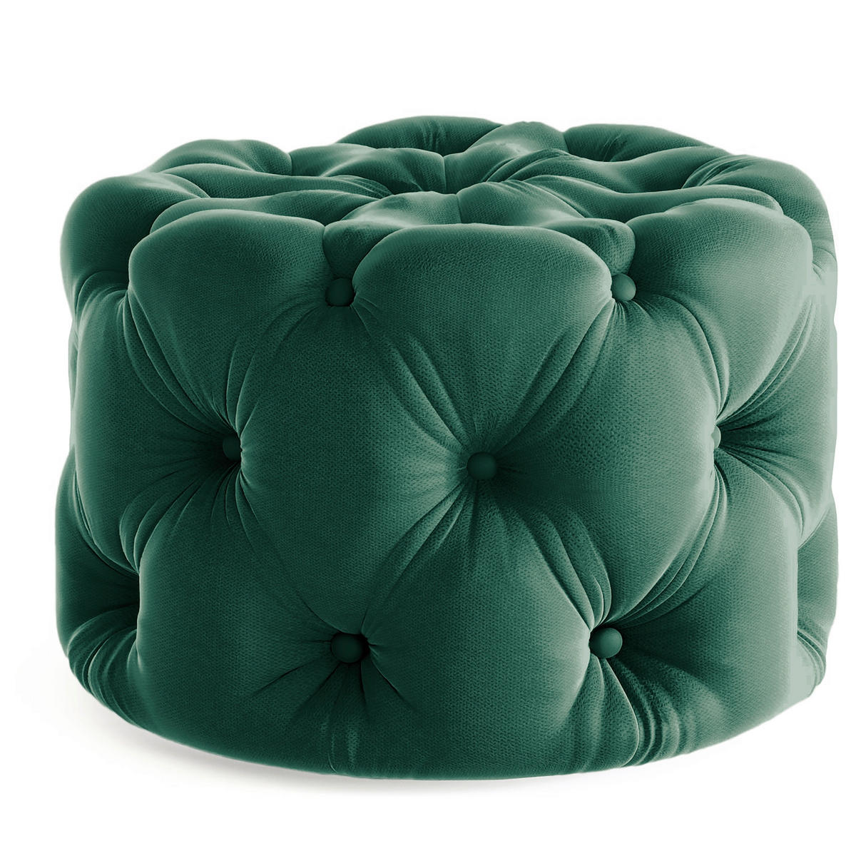 HOCKER in Textil Dunkelgrün  - Dunkelgrün/Schwarz, Design, Kunststoff/Textil (60/39/60cm) - P & B
