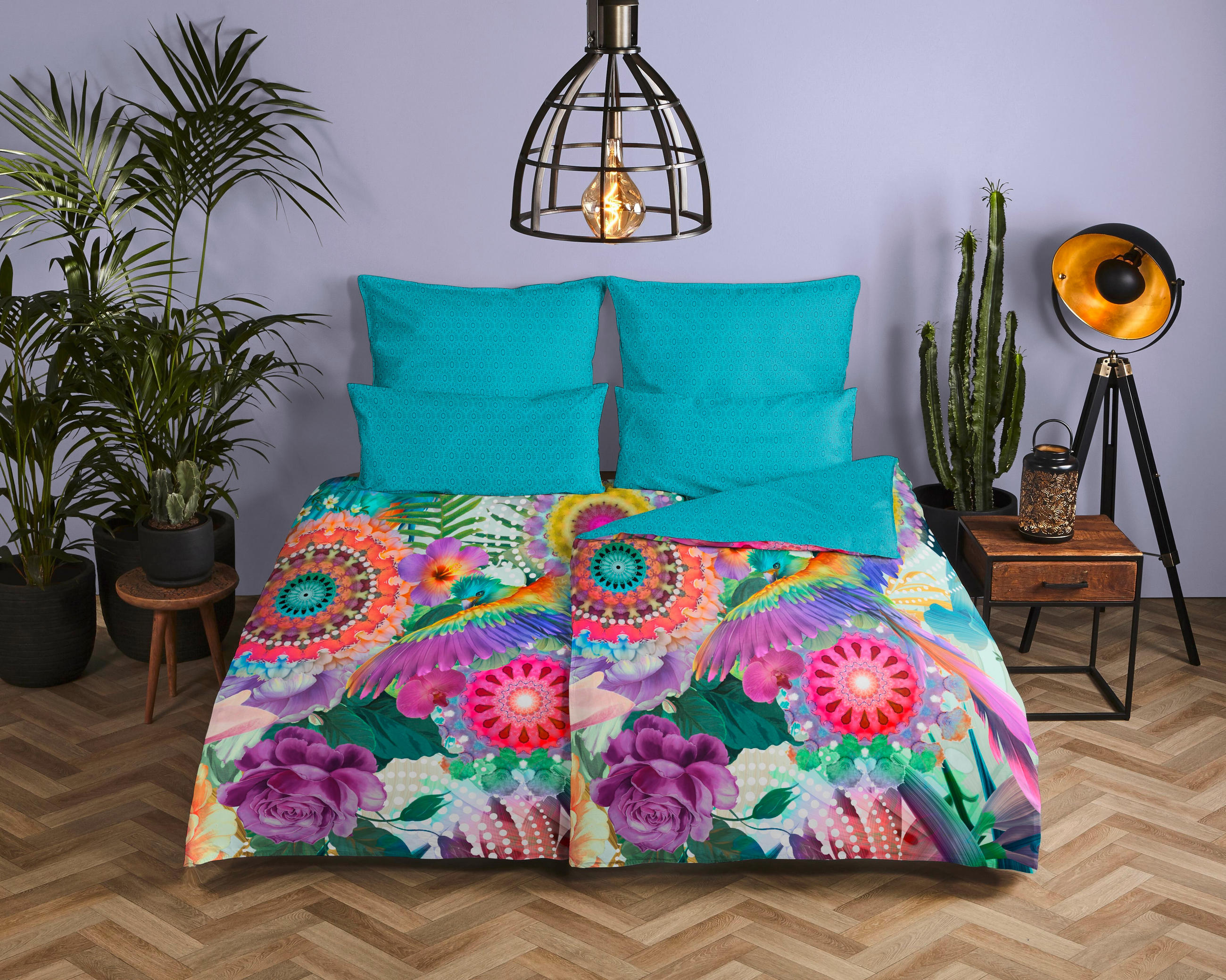 BETTWÄSCHE HIP Satin  - Multicolor, Trend, Textil (140/200cm)