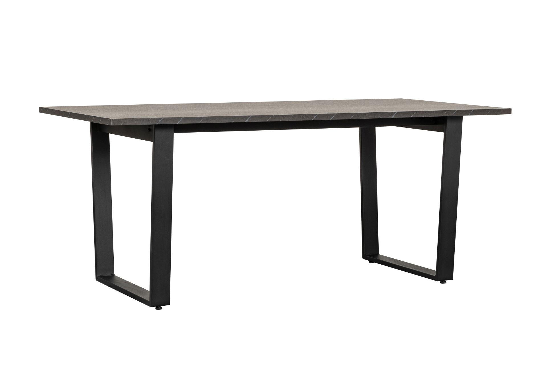TRPEZARIJSKI STO crna - crna, Moderno, metal/pločasti materijal (180/76/90cm) - Hom`in