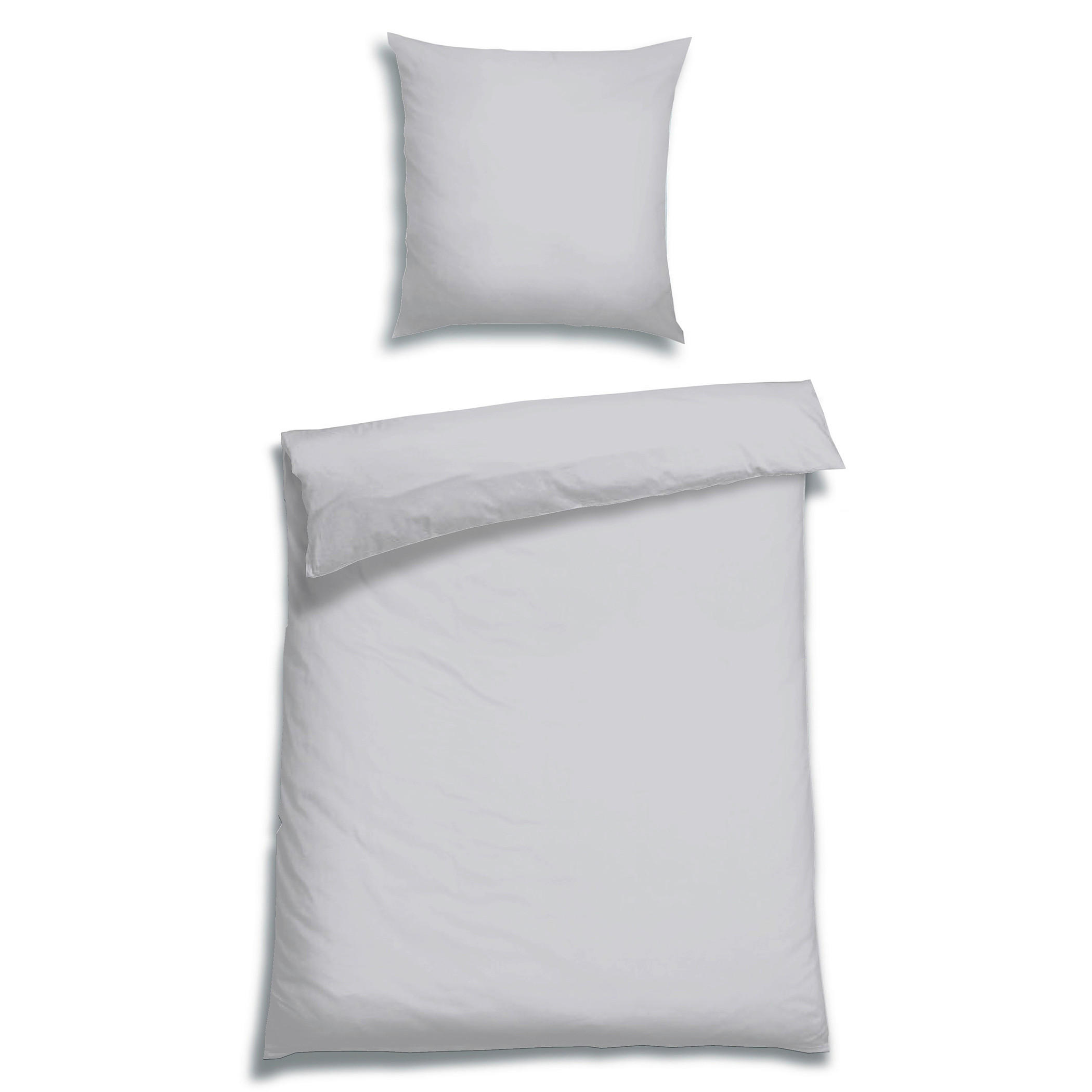 BETTWÄSCHE 2-teilig Satin 135/200 cm  - Hellgrau, Basics, Textil (135/200cm) - Florella