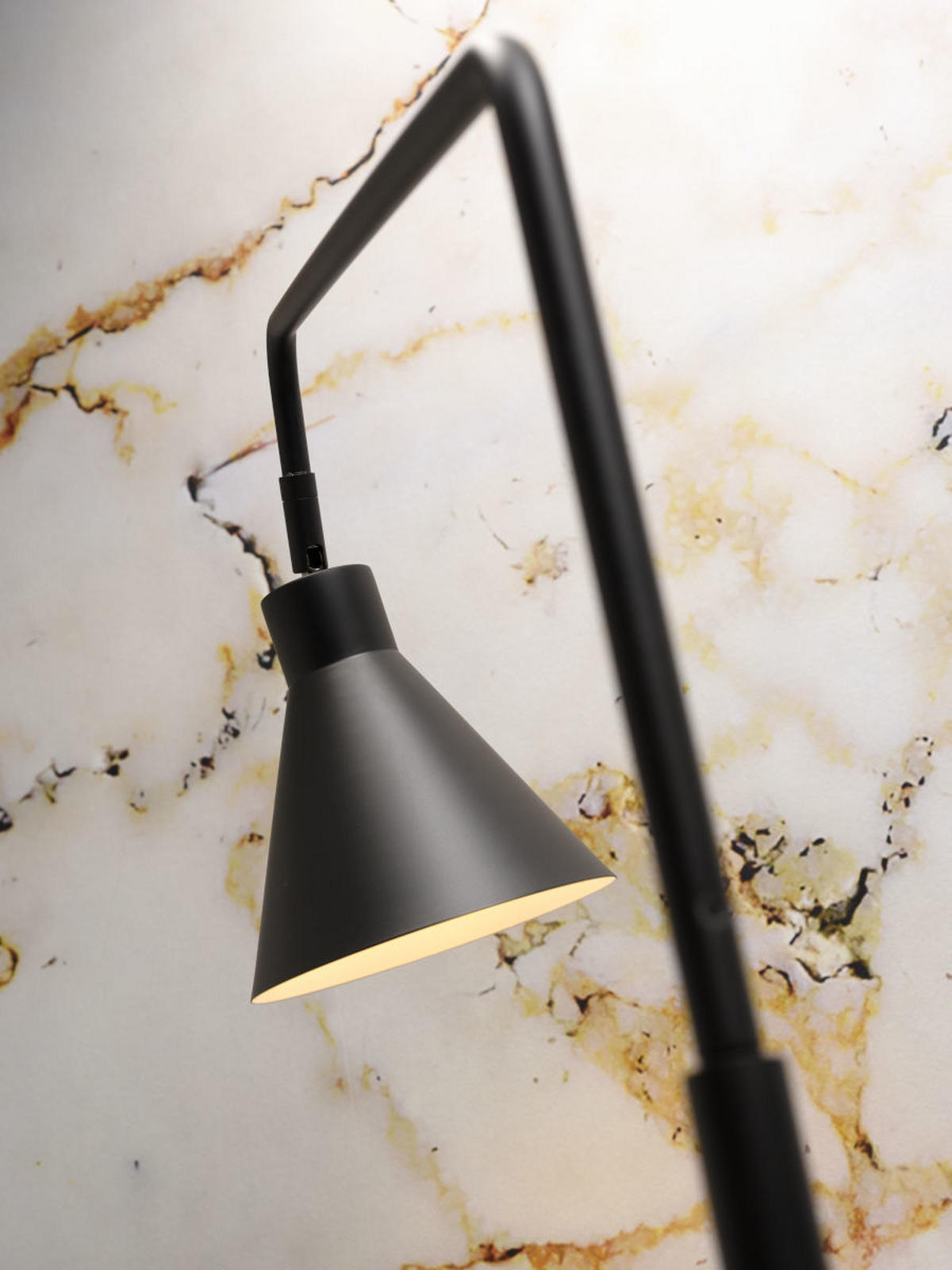 STEHLEUCHTE  89/153 cm   - Schwarz, Design, Metall (89/153cm) - It's about Romi