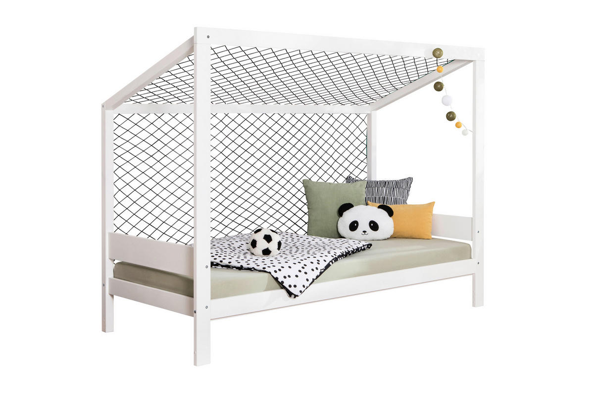 BODENBETT 90/200 cm Weiss  - Weiss/Naturfarben, Modern, Holz (90/200cm) - MID.YOU