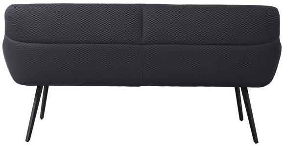 SITZBANK 182/86/66.5 cm in Grau, Schwarz - Schwarz/Grau, Design, Textil/Metall (182/86/66.5cm) - Novel