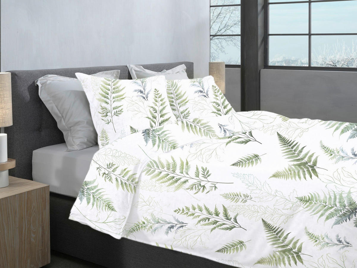 BETTWÄSCHE Zeno Flanell 155/220 cm  - Weiß, Basics, Textil (155/220cm)