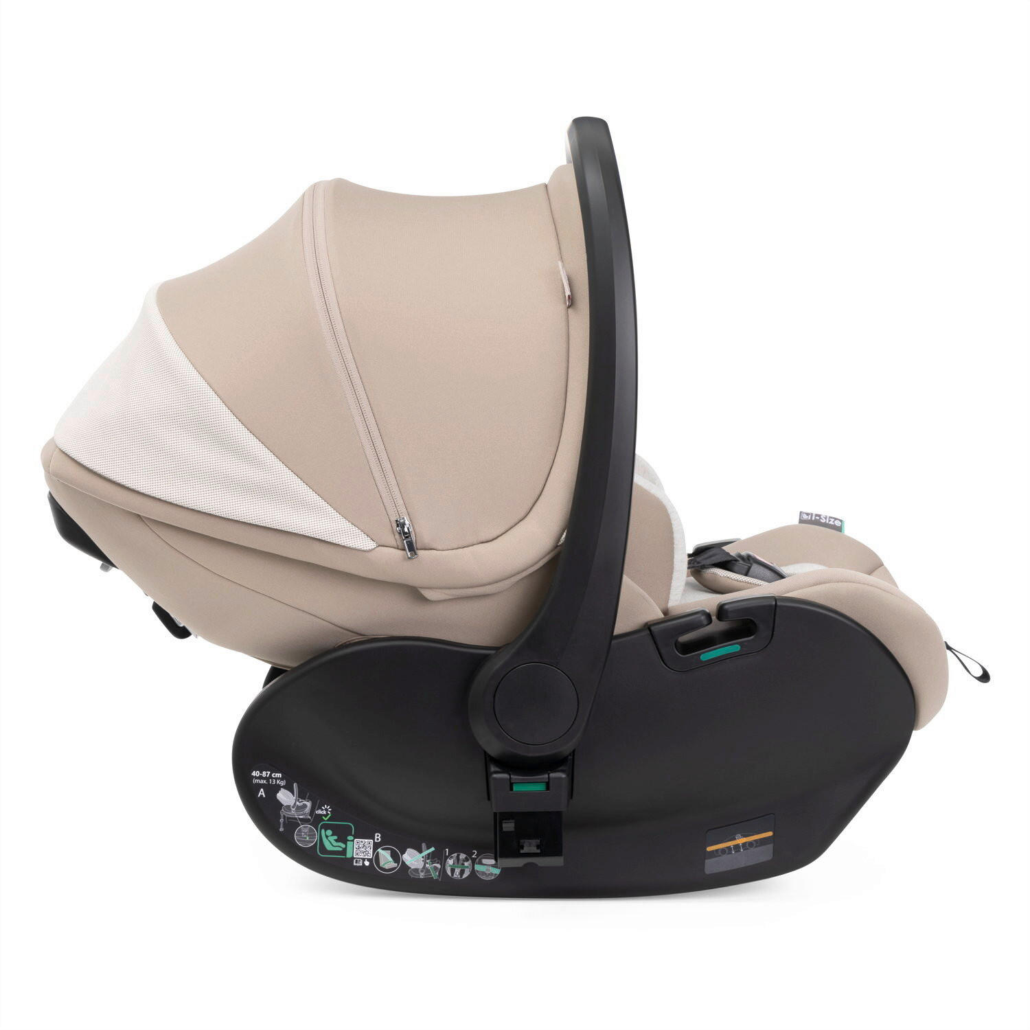 Thumbnail - Chicco Kinderautositz First Seat Recline I-Size, Beige, Textil, 44x58x60 cm, 5-Punkt-Gurtsystem, abnehmbarer und waschba...