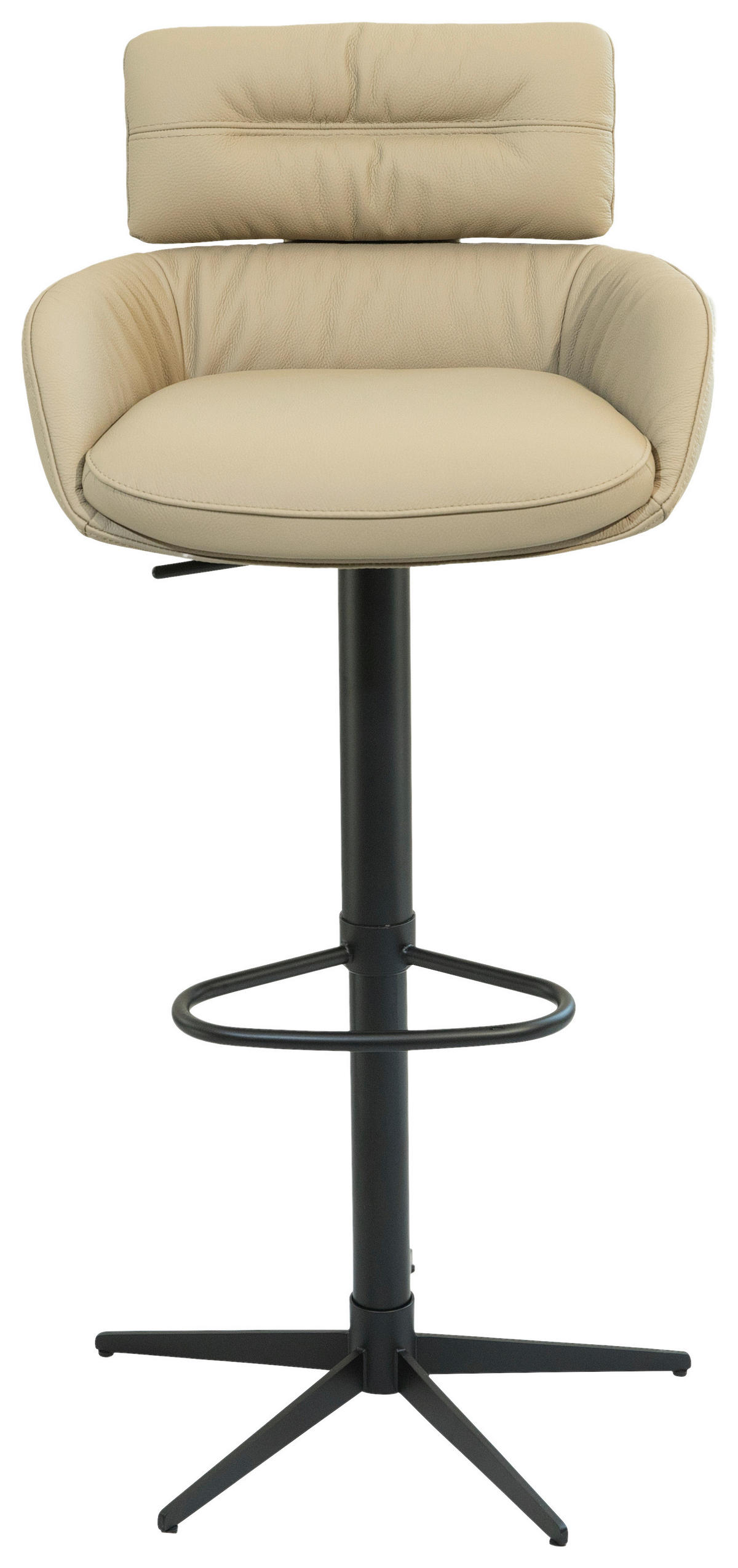 BAROVÁ ŽIDLE, černá, šedohnědá - černá/šedohnědá, Design, kov/kůže (54/105/53cm) - Dieter Knoll