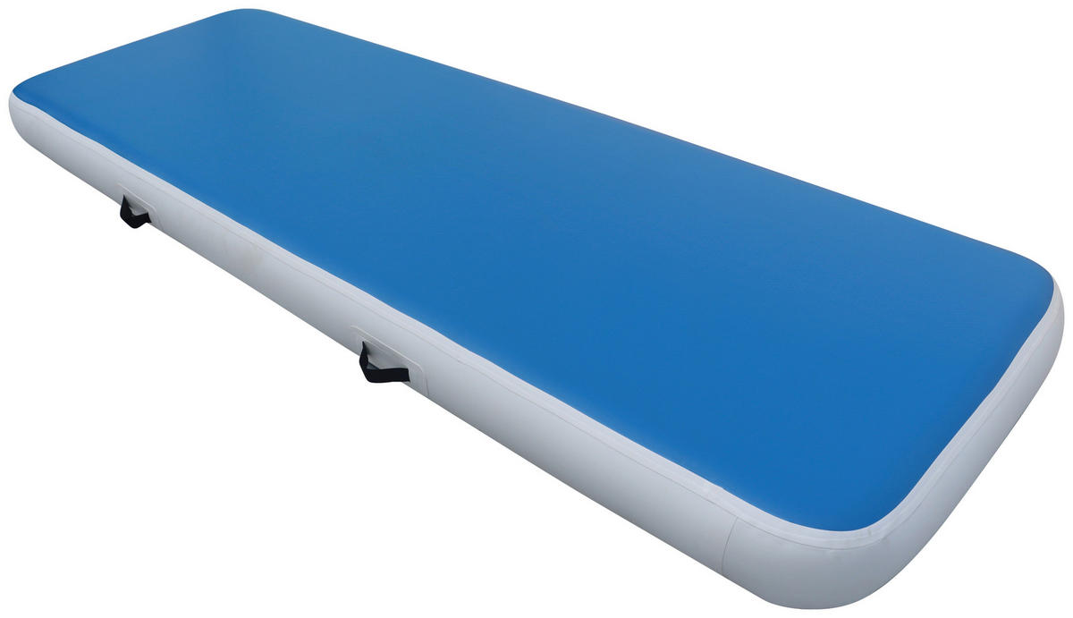 GYMNASTIKMATTE, aufblasbar 300/100/20 cm  - Blau/Weiß, Basics, Kunststoff (300/100/20cm)