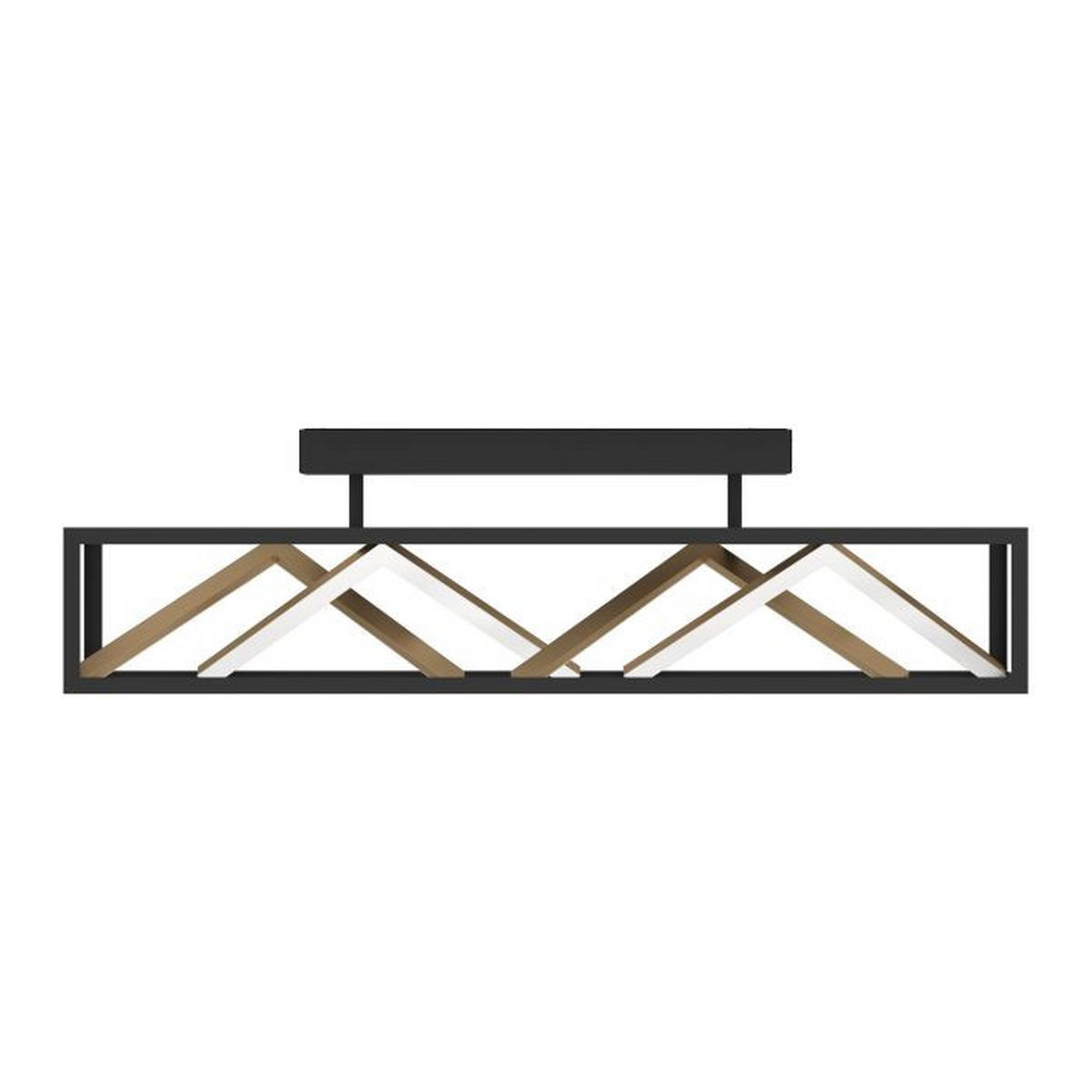 LED PLAFONJERA PENELA  - zlatno-braon/crna, Dizajnerski, metal (87/15/24cm)