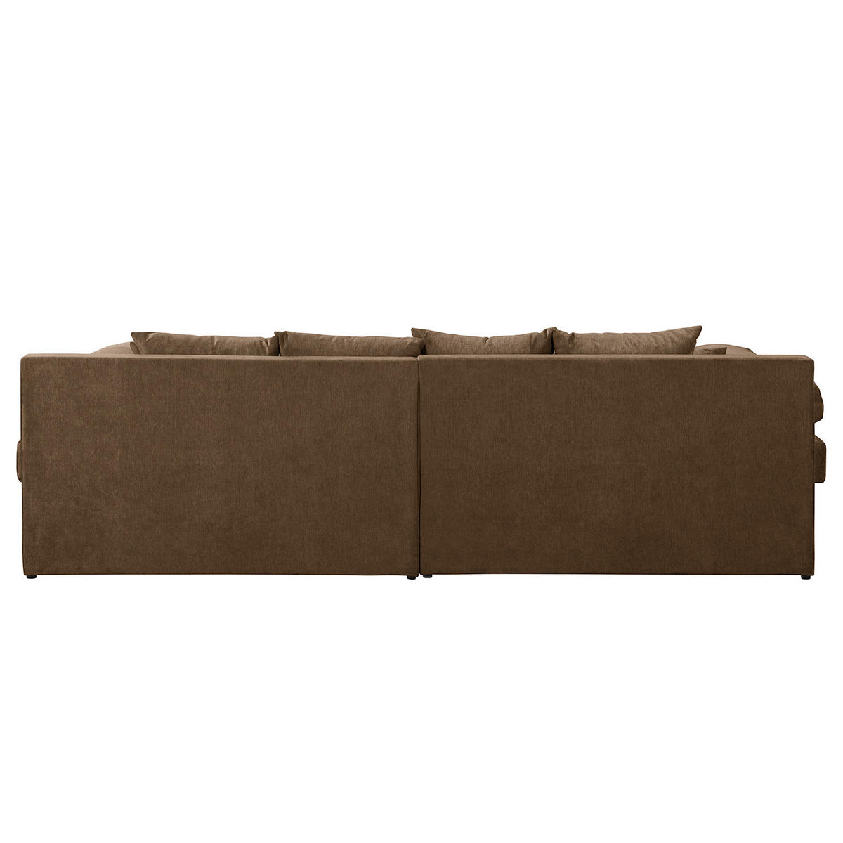 ECKSOFA Naomi Braun Mikrofaser Rückenkissen  - Schwarz/Braun, Design, Kunststoff/Textil (284/243cm) - P & B