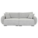 BIGSOFA Flachgewebe Grau  - Schwarz/Grau, KONVENTIONELL, Kunststoff/Textil (250/72/145cm) - Carryhome