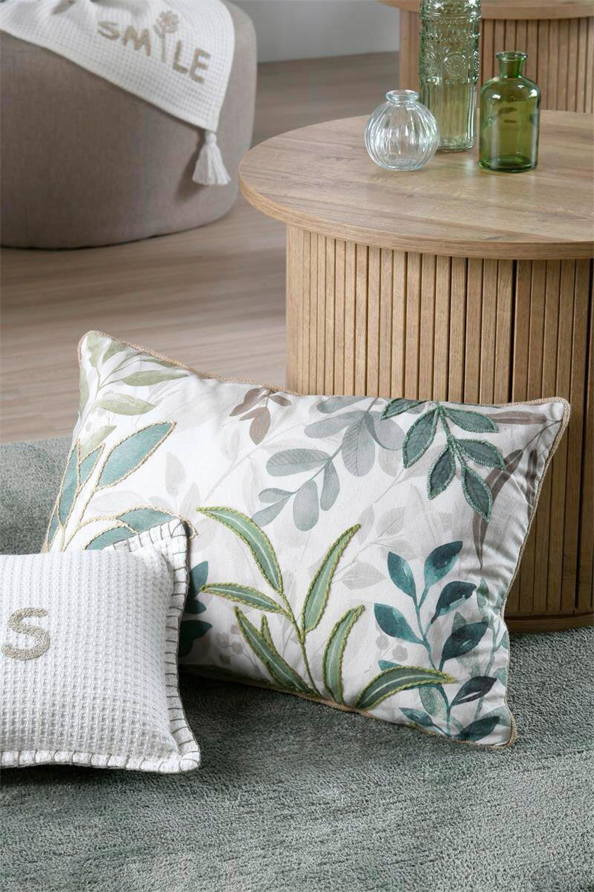 UKRASNI JASTUK   Calm  - zelena, Osnovno, tekstil (40/60/10cm)