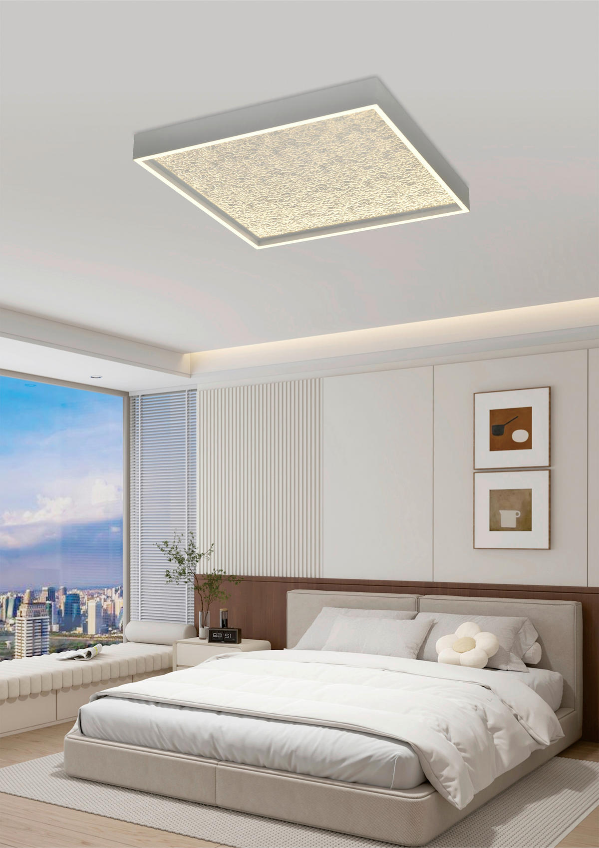 LED-DECKENLEUCHTE Bormes 60/6,5/30 cm  - Weiß, Design, Kunststoff/Metall (60/6,5/30cm)