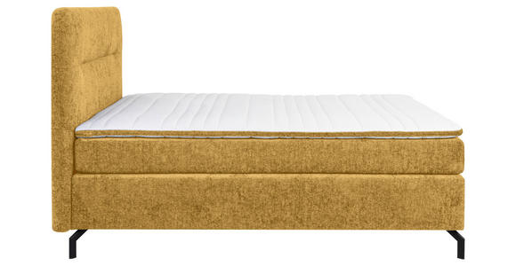 BOXSPRINGBETT 140/200 cm in Currygelb - Currygelb/Schwarz, Design, Textil/Metall (140/200cm) - Esposa