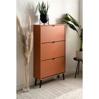 SCHUHKIPPER - Terracotta/Schwarz, Design, Holz/Holzwerkstoff (70/125/24cm) - MID.YOU