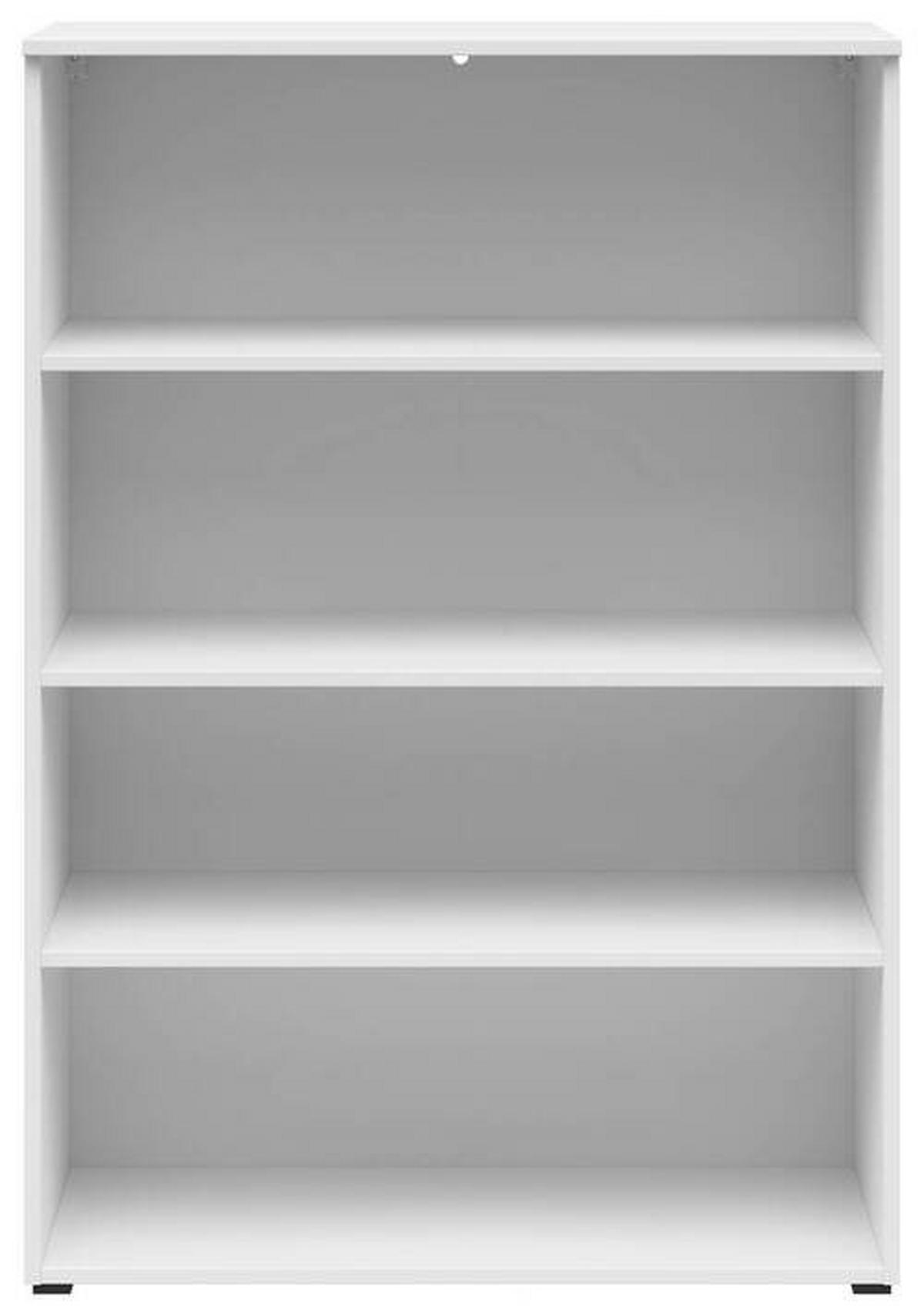 REGAL bijela  drvni materijal  - bijela/antracit, Moderno, drvni materijal/plastika (80/115/40cm) - Carryhome