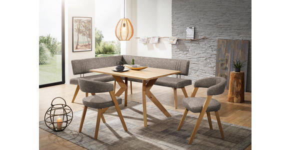ECKBANK 170/180 cm in Hellbraun, Wildeiche - Hellbraun/Wildeiche, Design, Holz/Textil (170/180cm) - Venda