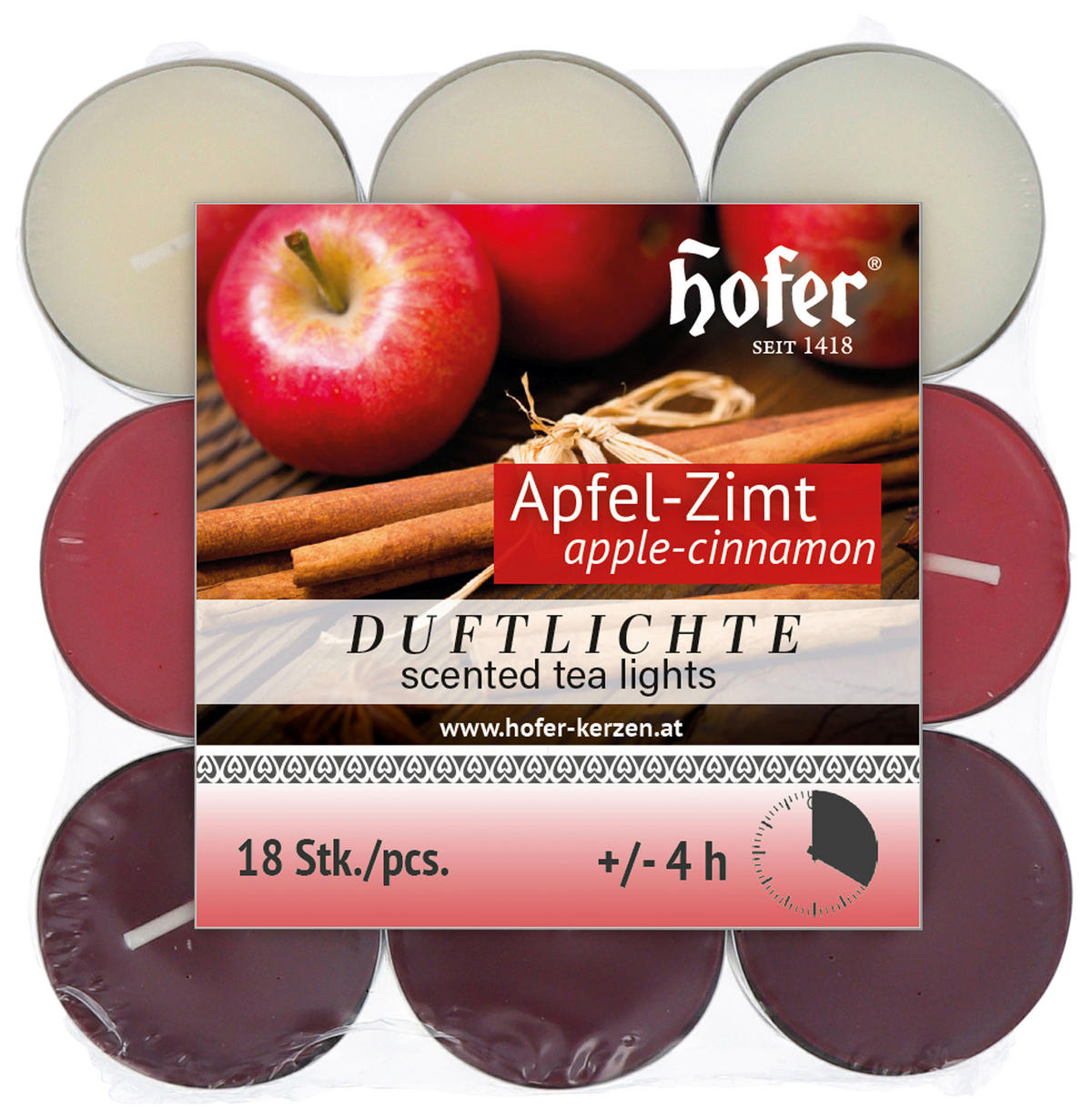 SET DE LUMÂNĂRI PASTILĂ 18 bucăți  - Basics, carton (37/16,5/26cm)