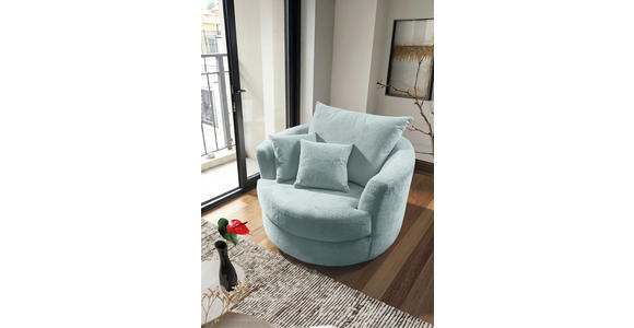 SESSEL in Plüsch Mintgrün  - Schwarz/Mintgrün, KONVENTIONELL, Textil/Metall (115/72/115cm) - Carryhome