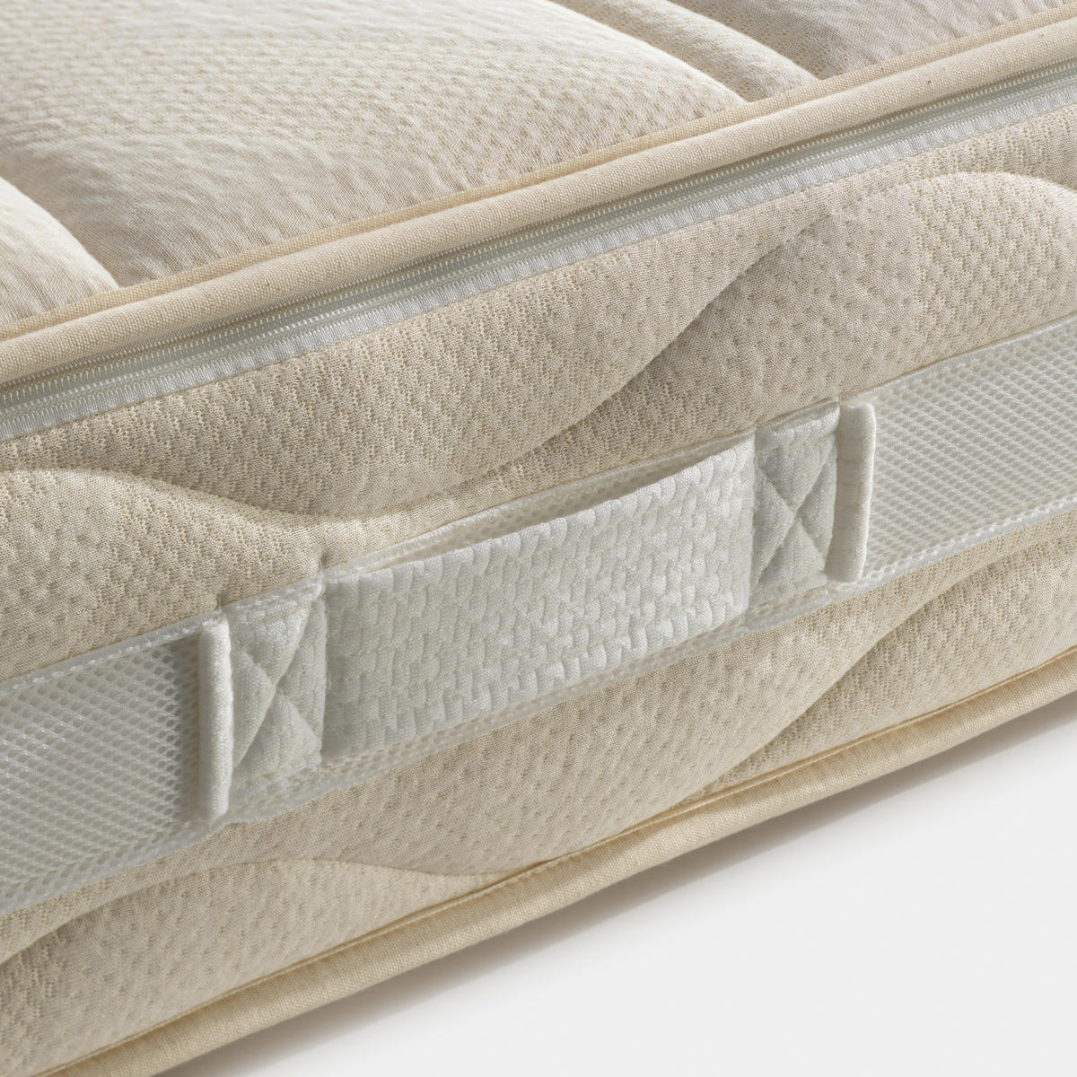 LATEXMATRATZE Waldgrün 80/200 cm Höhe ca. 22 cm 7 -Zonen - Weiß, Basics, Textil (80/200cm) - Linea Natura