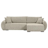ECKSOFA Mintgrün Flachgewebe Zierkissen, Rückenkissen, Bettkasten, Schlaffunktion, Rücken echt, Liegefläche im Originalstoff  - Schwarz/Mintgrün, KONVENTIONELL, Kunststoff/Textil (145/285cm) - Carryhome