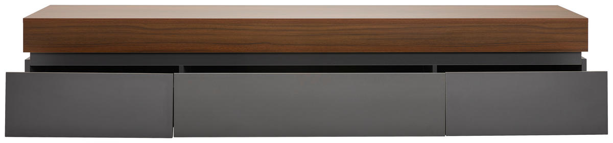 NÍZKÁ KOMODA, šedá, barvy vlašských ořechů, 200/38/40 cm - šedá/barvy vlašských ořechů, Lifestyle, kompozitní dřevo (200/38/40cm) - MID.YOU