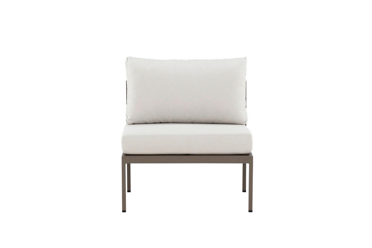 LOUNGEMITTELTEIL  - Beige/Braun, MODERN, Textil/Metall (70/65/74cm) - Gardenson