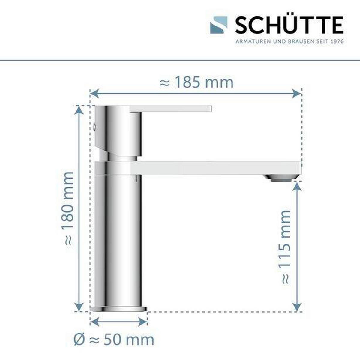 WASCHTISCHARMATUR 5/18/18 cm  - Chromfarben, Basics, Metall (5/18/18cm) - Schütte