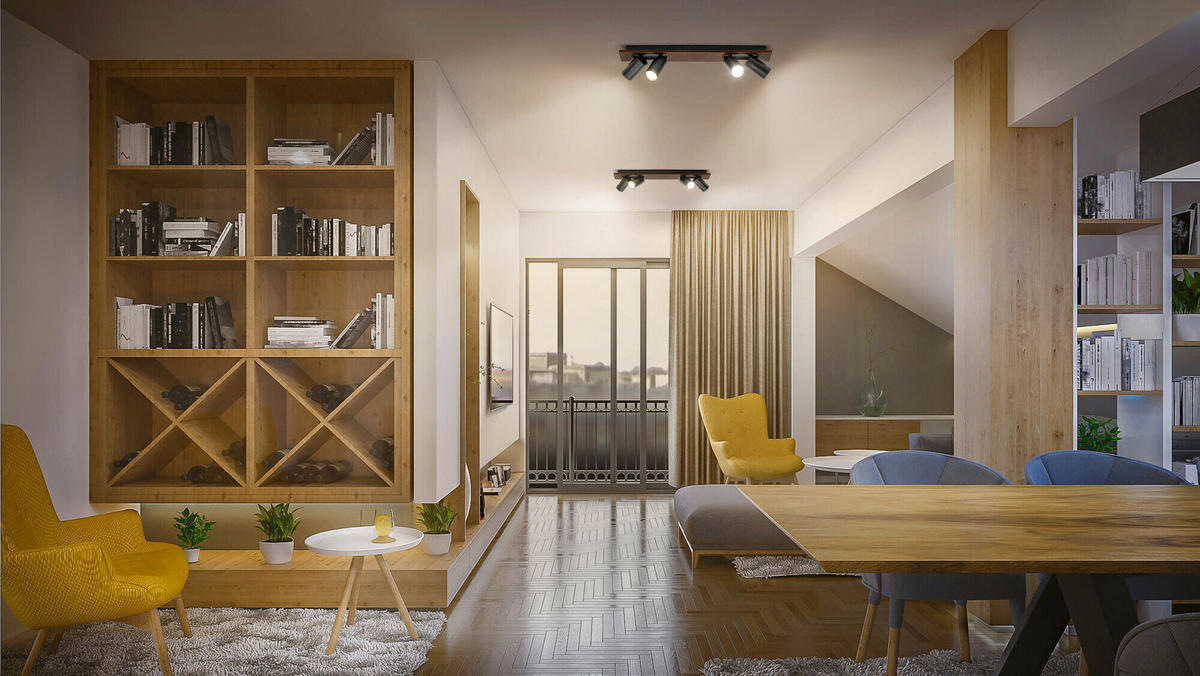 LED-STRAHLER 60/10/14,2 cm   - Schwarz/Naturfarben, Basics, Holz/Metall (60/10/14,2cm) - Osram