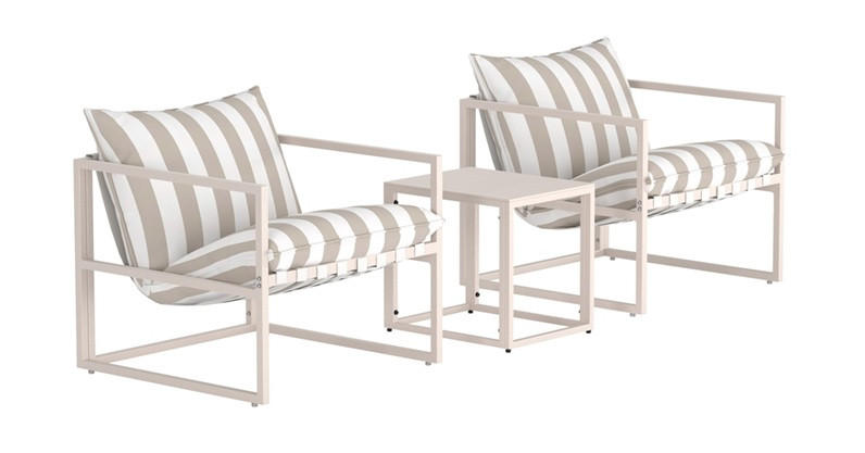 LOUNGEGRUPP  - vit/beige, Klassisk, metall/glas - Best Price