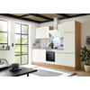 MODULKÖK 280/211/60 cm   i ek Artisan, vit högglans  - aluminiumfärg/vit högglans, Lifestyle, trämaterial/plast (280/211/60cm) - Respekta