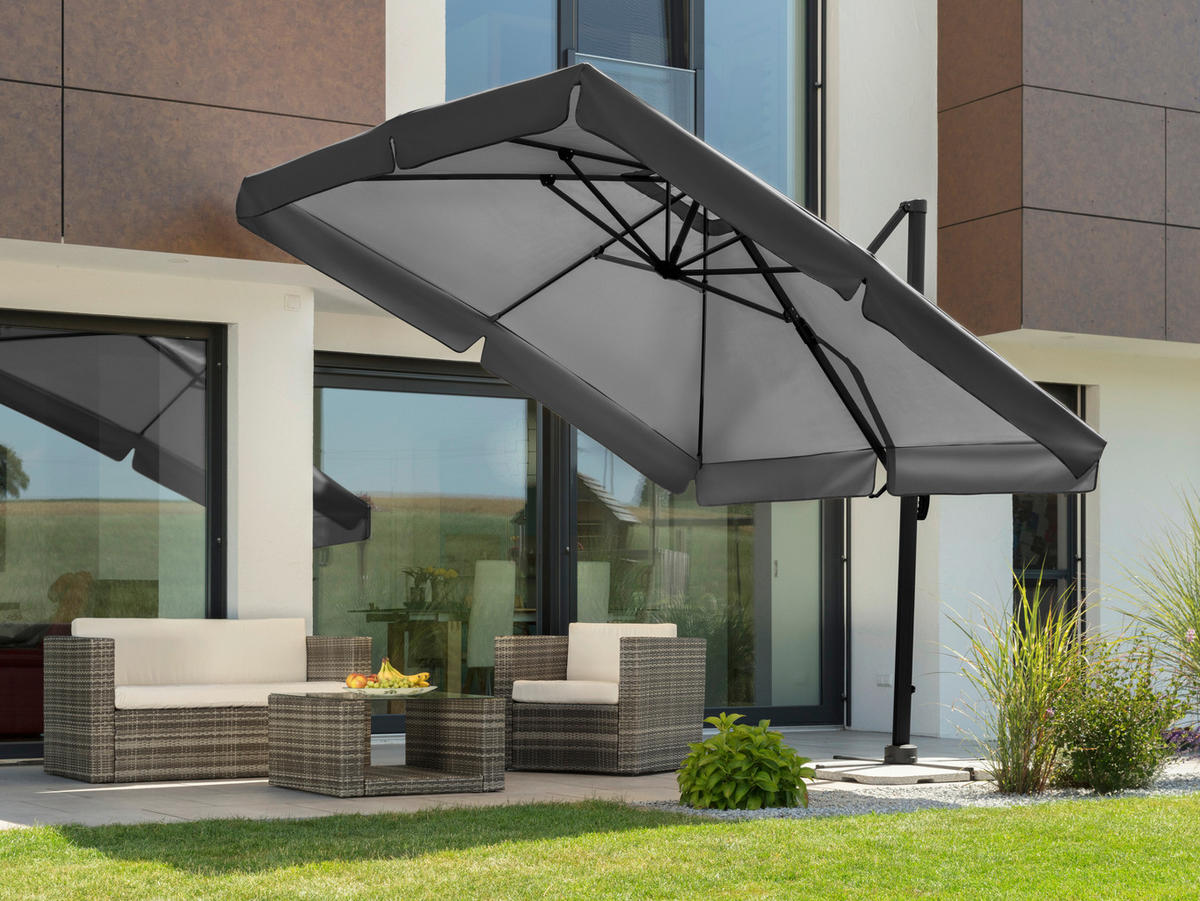 AMPELSCHIRM   - Anthrazit, Basics, Textil/Metall (359/273/300cm) - Schneider