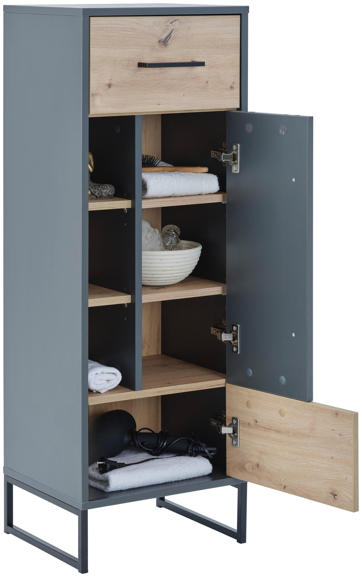 UNTERSCHRANK 40/102,5/33 cm   - MODERN, Holzwerkstoff/Metall (40/102,5/33cm) - MID.YOU