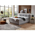BOXSPRINGBETT 180/200 cm  in Hellgrau  - Hellgrau/Schwarz, KONVENTIONELL, Kunststoff/Textil (180/200cm) - Carryhome