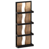 WANDREGAL 80/30/10 cm  - Schwarz/Braun, Lifestyle, Holz/Metall (80/30/10cm) - MID.YOU