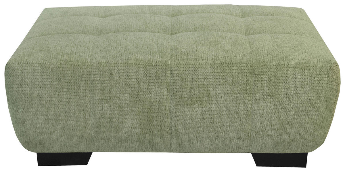 HOCKER in Textil Olivgrün  - Schwarz/Olivgrün, Konventionell, Textil/Metall (106/40/72cm) - Hom`in