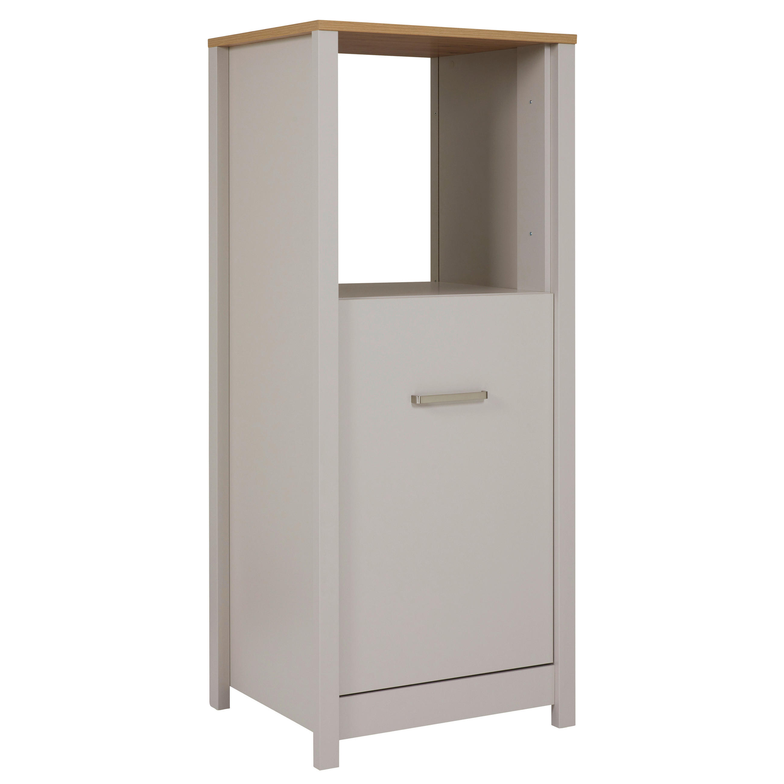 OMARA ZA VGRADNO NAPRAVO - srebrne barve/kašmir, Moderno, kovina/leseni material (70/167/60cm) - Xora