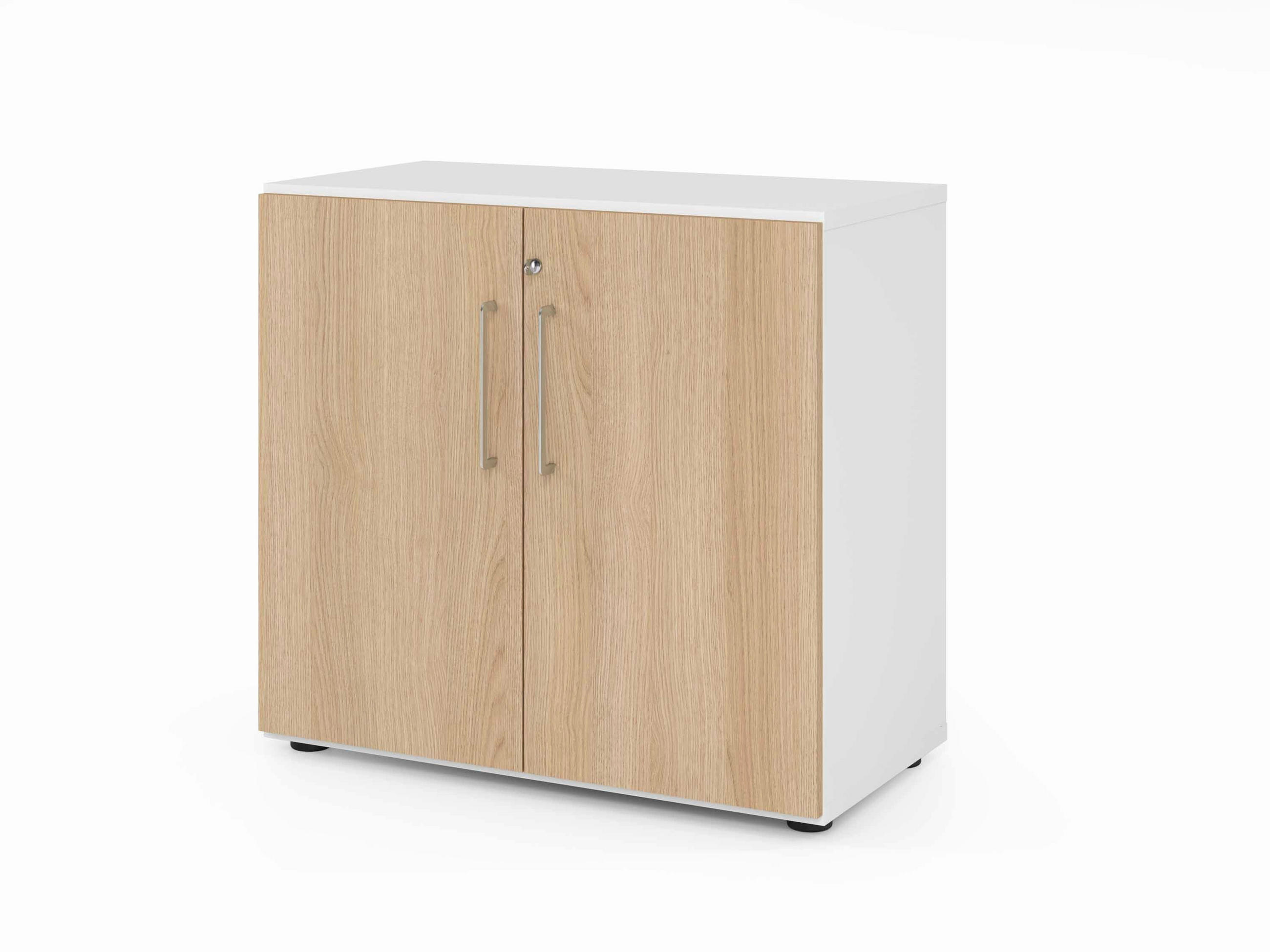 AKTENSCHRANK Weiß, Eichefarben  - Eichefarben/Weiß, Basics, Holzwerkstoff (80/74,8/41,7cm) - Venda