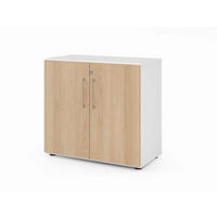 AKTENSCHRANK Weiß, Eichefarben  - Eichefarben/Weiß, Basics, Holzwerkstoff (80/74,8/41,7cm) - Venda