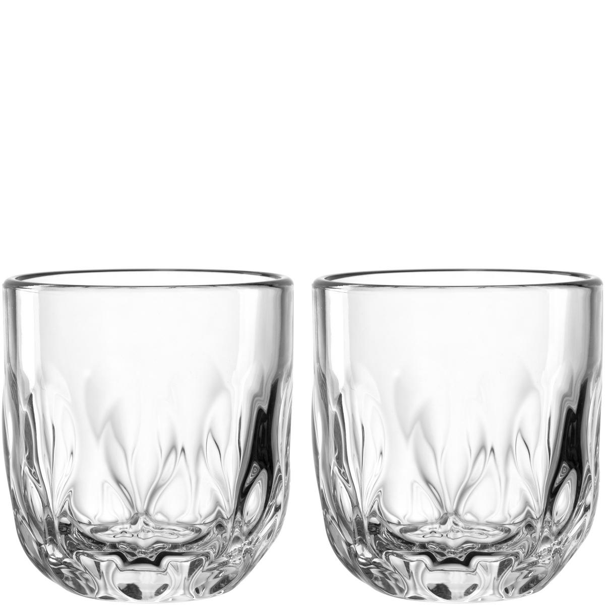KAFFEEGLAS GOCCE 3 220 ml 2-teilig  - Klar, Design, Glas (7,6/8,2/7,6cm) - Leonardo