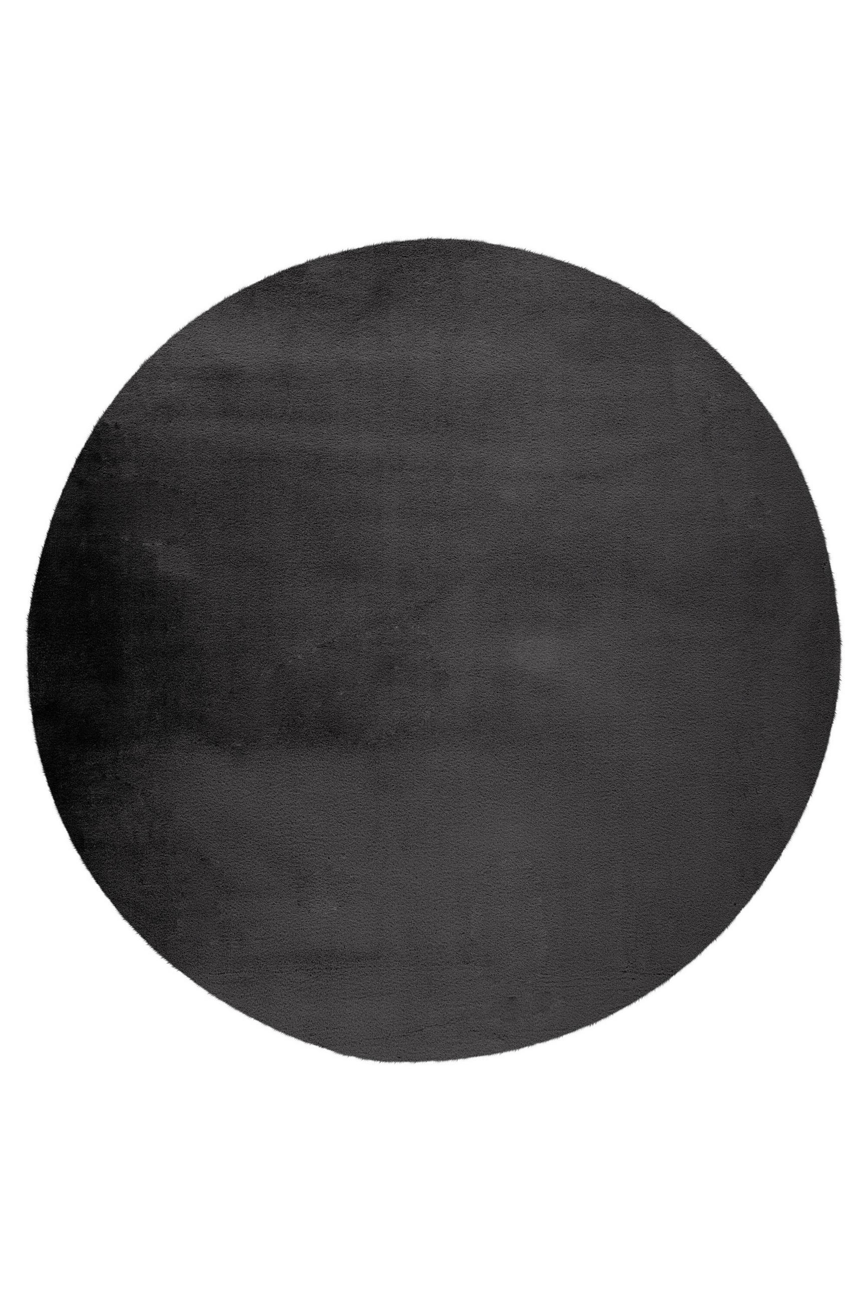 HOCHFLORTEPPICH 120/120 cm Graphitfarben  - Graphitfarben, Basics, Textil (120/120cm) - Kayoom