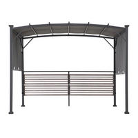 PERGOLA 300/227/270 cm Stahl  - Anthrazit/Grau, Basics, Textil/Metall (300/227/270cm) - Modante