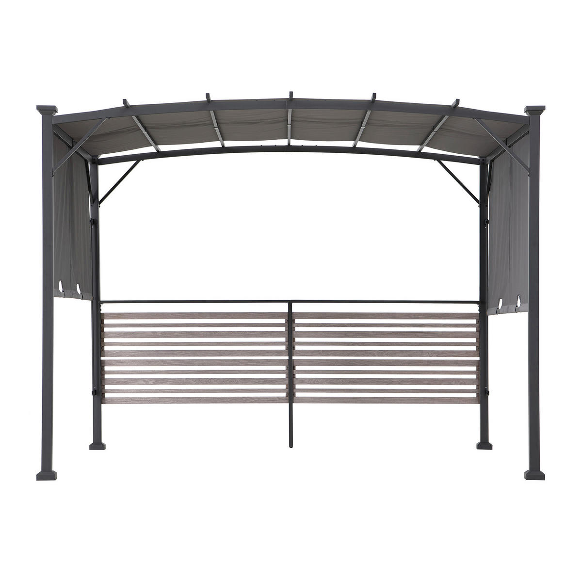 PERGOLA 300/227/270 cm Stahl  - Anthrazit/Grau, Basics, Textil/Metall (300/227/270cm) - Modante